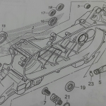 เรือนเครื่องยนต์ด้านซ้าย PCX150E