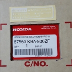 ป้ายคำเตือน เกี่ยวกับการขับขี่ ซูมเมอร์X