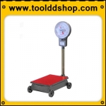 เครื่องชั่งแบบเข็ม100กิโลกรัม เครื่องชั่งระบบสปริง100กิโล ตาชั่งแบบเข็ม100กิโลกรัม เครื่องชั่งหน้าปัด2หน้า เครื่องชั่งแบบมีล้อ100kg ละเอียด200g platform scale K-120W 100kg/200g