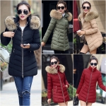 เสื้อโค้ทกันหนาวติดลบลุยหิมะ ฮู้ดและเฟอร์ถอดได้ (12229X)