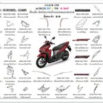 ชุดพลาสติกและเฟรมสี คลิก125ไอ/K(ปี18)