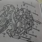 เรือนเครื่องยนต์ด้านซ้าย ดรีมC100P/เวฟ100(เท้า)