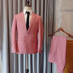 เช่า ชุดสูทชาย สูทสีชมพู สีปูน Dusty Rose
