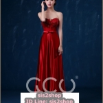 พร้อมส่ง ชุดราตรียาว แบบเกาะอก/ชายยาว สีแดง มีฟองน้ำในตัว เสริมโครงข้างลำตัว หรูมาก ช่วงอกแต่งลูกไม้&คริสตัล (ซิปหลัง)