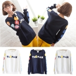 เสื้อสเวตเตอร์กันหนาว สกรีนลาย PAGMAN ซับผ้าสำลีเต็มตัว (12325H)