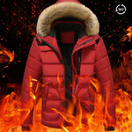 เสื้อโค้ทผู้ชาย รุ่นหนาบุซับขนแต่งฮู้ดเฟอร์ถอดได้ (10141MM)