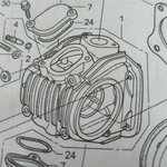 ฝาสูบ เวฟ125ไอC,MC(ไฟเลี้ยวบังลมปี2010)ท่อดำ