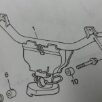 แฮนด์บังคับเลี้ยว เวฟ100TR(ยูบล๊อก)ดีส