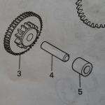 บู๊ชรองแกนเฟืองทดกำลังสตาร์ท CBR150M,R