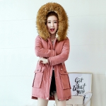 PREMIUM เสื้อโค้ทกันหนาวบุขนใส่ติดลบลุยหิมะได้ ฮูดแต่งเฟอร์ใหญ่ (12245X)