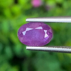 พลอย ทับทิม สยาม (Siam Ruby Sapphire) 1.50 กะรัต (Cts.) พร้อมใบเซอร์ พลอยแท้ อัญมณีมงคลประจําวันเกิด เครื่องประดับพลอย