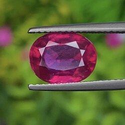 พลอย ทับทิม (Ruby Sapphire) 3.54 กะรัต (Cts.) พลอยแท้ อัญมณีมงคลประจําวันเกิด เครื่องประดับพลอย