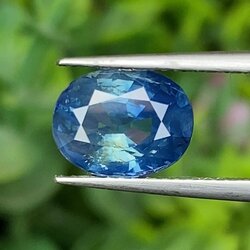 พลอย ไพลิน blue sapphire 3.02 กะรัต (Cts.) ดิบ unheated พร้อมใบเซอร์ 2 ใบ พลอยแท้ อัญมณีมงคลประจําวันเกิด เครื่องประดับพลอย