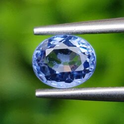 พลอย ไพลิน blue sapphire 1.11 กะรัต (Cts.) พลอยแท้ อัญมณีมงคลประจําวันเกิด เครื่องประดับพลอย