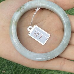 1004 หยก พม่า แท้ Jade กำไลหยก 52.7 มม (Jadeite bracelet) พม่า (Myanmar)