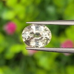 พลอย บุษราคัม (Yellow Sapphire) 1.85 กะรัต (Cts.) ดิบ (Unheated) พร้อมใบเซอร์ พลอยแท้ อัญมณีมงคลประจําวันเกิด เครื่องประดับพลอย