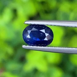 พลอย ไพลิน Blue Sapphire 1.15 กะรัต (Cts.) พลอยแท้ อัญมณีมงคลประจําวันเกิด เครื่องประดับพลอย