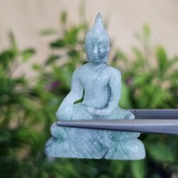 หยก แกะสลัก รูป พระ (Burmese jadeite) 49.37 กะรัต (cts.) หยก พม่า แท้