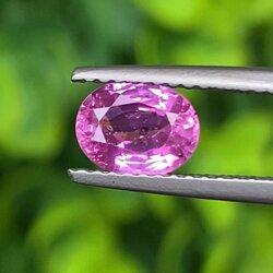 พลอย ชมพู พิ้ง แซฟไฟร์ (Pink Sapphire) 1.08 กะรัต (Cts.) ดิบ (Unheated) พร้อมใบเซอร์ พลอยแท้ อัญมณีมงคลประจําวันเกิด เครื่องประดับพลอย