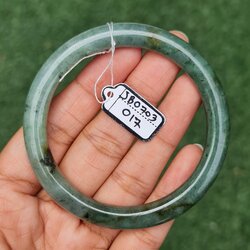 JB0703-017 หยก พม่า แท้ Jade กำไลหยก (Jadeite bracelet) พม่า (Myanmar) 58.9 มม.