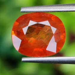 พลอย บุษราคัม Yellow Sapphire 3.48 กะรัต (Cts.) พลอยแท้ อัญมณีมงคลประจําวันเกิด เครื่องประดับพลอย