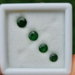 พลอย ซาโวไรท์ Tsavorite Garnet 2.78 กะรัต (Cts.) 4 เม็ด พลอยแท้ อัญมณีมงคลประจําวันเกิด เครื่องประดับพลอย