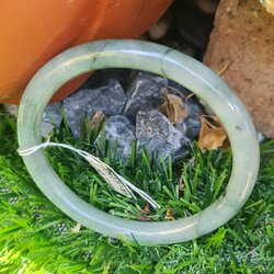 JB6711183 หยก พม่า แท้ Jade กำไลหยก 60.1 มม. (Jadeite bracelet) พม่า (Myanmar)