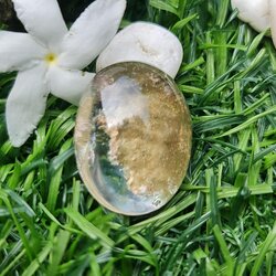 โป่งข่าม ควอตซ์ Rutilated Quartz 35.03 กะรัต Cts. พลอยแท้ อัญมณีมงคลประจําวันเกิด เครื่องประดับพลอย