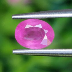 พลอย ชมพู พิ้ง แซฟไฟร์ Pink Sapphire 1.07 กะรัต (Cts.) พลอยแท้ อัญมณีมงคลประจําวันเกิด เครื่องประดับพลอย
