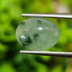 หยกพม่าเจียรนัย (Burmese jade ) 4.78 กะรัต หยกแท้ อัญมณีมงคลประจําวันเกิด เครื่องประดับหยก