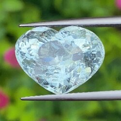 พลอย อความารีน Aquamarine 7.63 กะรัต (Cts.) พลอยแท้ อัญมณีมงคลประจําวันเกิด เครื่องประดับพลอย