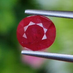 พลอย ทับทิม Ruby sapphire 2.01 กะรัต (Cts.) พร้อมใบเซอร์ (With Certificate) พลอยแท้ อัญมณีมงคลประจําวันเกิด เครื่องประดับพลอย