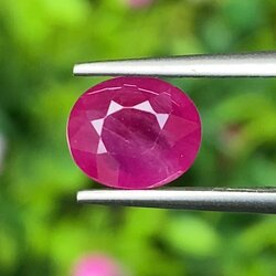 พลอย ทับทิม พม่า (Burmese Ruby Sapphire) 2.14 กะรัต พลอยแท้ อัญมณีมงคลประจําวันเกิด เครื่องประดับพลอย