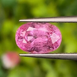 พลอย ชมพู พิ้ง แซฟไฟร์ Pink Sapphire 3.06 กะรัต (Cts.) พลอยแท้ อัญมณีมงคลประจําวันเกิด เครื่องประดับพลอย