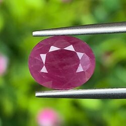 พลอย ทับทิม พม่า (Burmese Ruby Sapphire) 1.72 กะรัต พลอยแท้ อัญมณีมงคลประจําวันเกิด เครื่องประดับพลอย