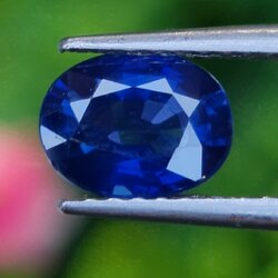 พลอย ไพลิน Blue Sapphire 1.00 กะรัต (Cts.) พร้อมใบเซอร์ พลอยแท้ อัญมณีมงคลประจําวันเกิด เครื่องประดับพลอย
