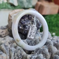 JB6711049 หยก พม่า แท้ Jade กำไลหยก 51.9 มม. (Jadeite bracelet) พม่า (Myanmar)