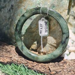 JB6711146 หยก พม่า แท้ Jade กำไลหยก 53.8 มม. (Jadeite bracelet) พม่า (Myanmar)