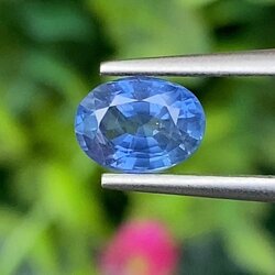 พลอย ไพลิน blue sapphire 1.15 กะรัต (Cts.) พลอยแท้ อัญมณีมงคลประจําวันเกิด เครื่องประดับพลอย