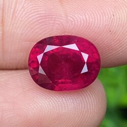 พลอย ทับทิม (Ruby Sapphire) 5.50 กะรัต (Cts.) พลอยแท้ อัญมณีมงคลประจําวันเกิด เครื่องประดับพลอย