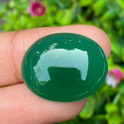 พลอย โมรา Natural Chalcedony 24.73 กะรัต (Cts.) พลอยแท้ อัญมณีมงคลประจําวันเกิด เครื่องประดับพลอย