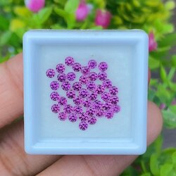 พลอย สปิเนล พม่า Spinel Myanmar 2.85 กะรัต (Cts.) 41 เม็ด พลอยแท้ อัญมณีมงคลประจําวันเกิด เครื่องประดับพลอย