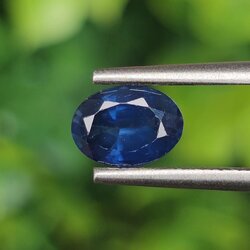 พลอย ไพลิน Blue Sapphire 1.20 กะรัต (Cts.) พลอยแท้ อัญมณีมงคลประจําวันเกิด เครื่องประดับพลอย
