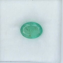 พลอย มรกต Natural Emerald แซมเบีย 1.02 กะรัต (Cts.) พลอยแท้ อัญมณีมงคลประจําวันเกิด เครื่องประดับพลอย