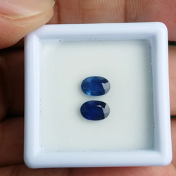 พลอย ไพลิน blue sapphire 1.60 กะรัต (Cts.) พลอยแท้ อัญมณีมงคลประจําวันเกิด เครื่องประดับพลอย