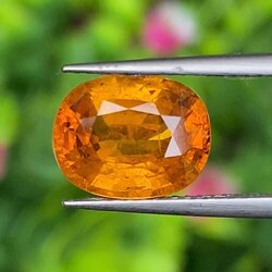 พลอย บุษราคัม Yellow Sapphire 4.25 กะรัต (Cts.) พลอยแท้ อัญมณีมงคลประจําวันเกิด เครื่องประดับพลอย