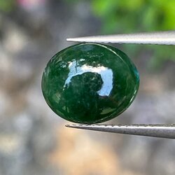 หยกพม่าเจียรนัย (Burmese jade ) 2.55 กะรัต หยกแท้ อัญมณีมงคลประจําวันเกิด เครื่องประดับหยก