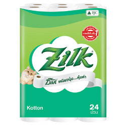 Zilk Kotton กระดาษทิชชู่แบบม้วน แพ็คละ 24 ม้วน