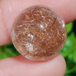 ไหมทอง ควอตซ์ Golden Rutilated Quartz 24.09 กะรัต Cts. พร้อมใบเซอร์ พลอยแท้ อัญมณีมงคลประจําวันเกิด เครื่องประดับพลอย