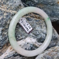 JB6711022 หยก พม่า แท้ Jade กำไลหยก 51.9 มม. (Jadeite bracelet) พม่า (Myanmar)